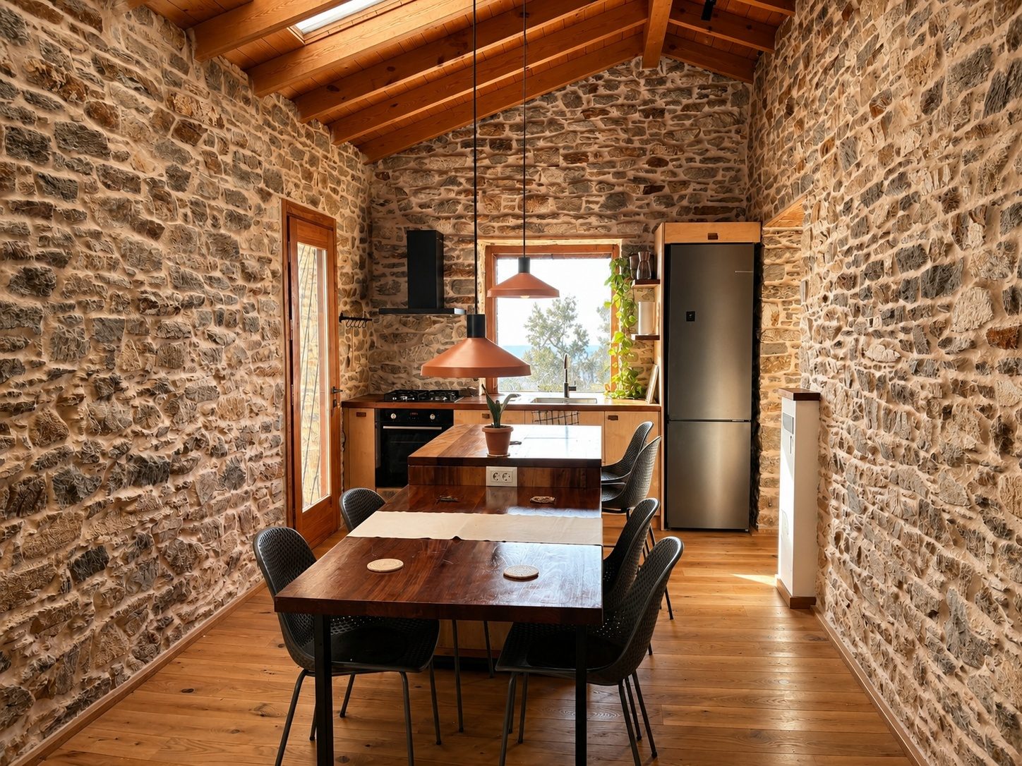Kitchen and dining area